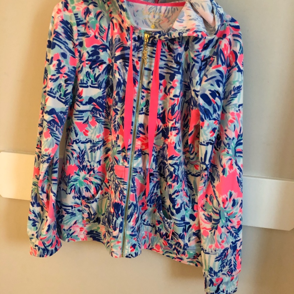 Velour zip up hoodie.  Never worn.